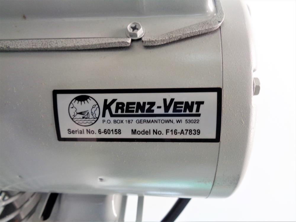 Krenz-Vent Transformer Cooling Fan F16-A7839 w/ Motor A4P17NB2M